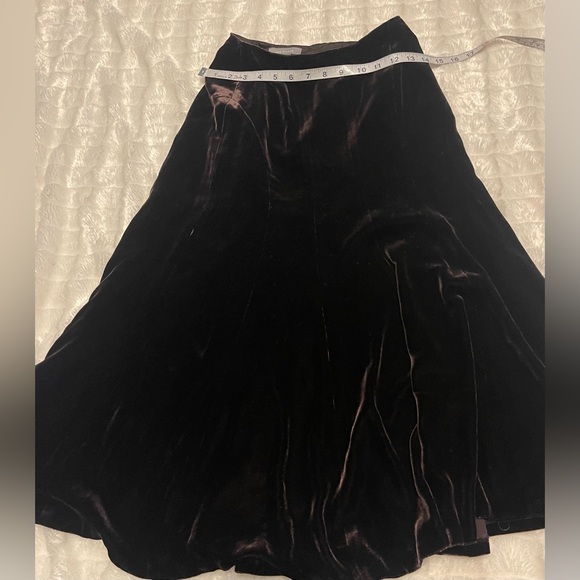 Ann Taylor wine color Velvet A-Line women’s Skirt - Picture 5 of 8
